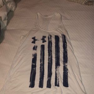 under armour american flag racer back tank top